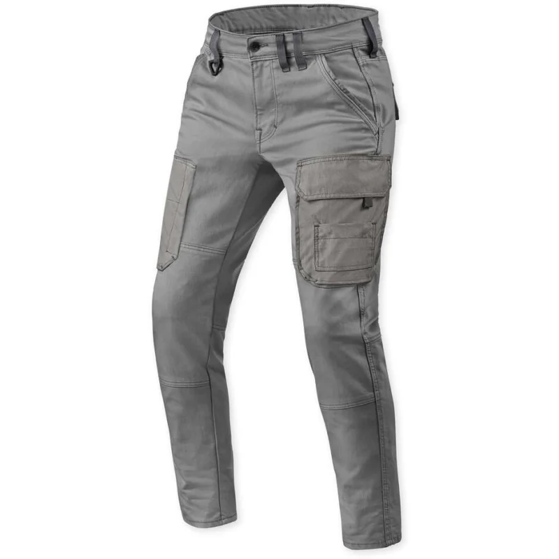 Jeans Moto Cargo Rev'it Brant Slim Grigio L32 Reso Gratuito