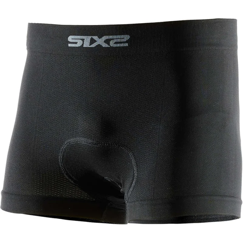 Cycling Boxer With Agile Pad Sixs All Black Di Tendenza