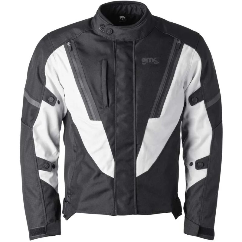 Gms Motorcycle Jacket Avon WP Man Jacket Black White Offerta