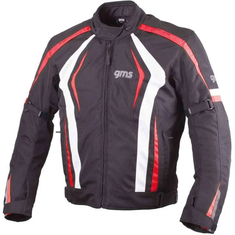 Gms PACE Black Red White Sport Motorcycle Jacket Offerta Limitata