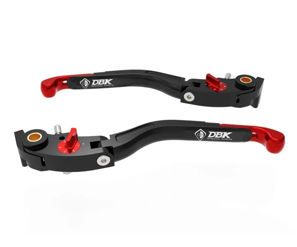 Leve Freno / Frizione Regolabili Eco Gp 2 Nero Rosso Dbk Per Ducati Diavel V4Modelli dal 2023 al 2026 LEA16A Spedizione Gratuita