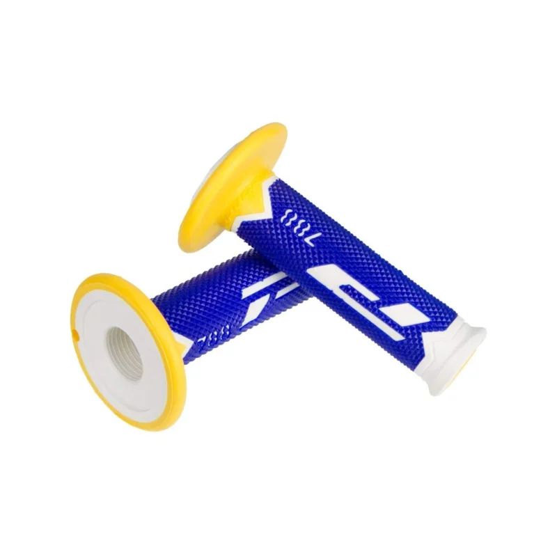 6-788WBY MANOPOLE PROGRIP 788 BIANCO/GIALLO/BLU OFFROAD/SUPERMOTARD 115 MM 22-24 mm Reso Gratuito