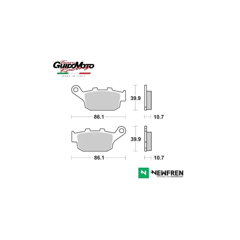 PASTIGLIE FRENO POSTERIORI NEWFREN MOTO SCOOTER HONDA BUELL ZONTES FD0136BE1 Compra Online